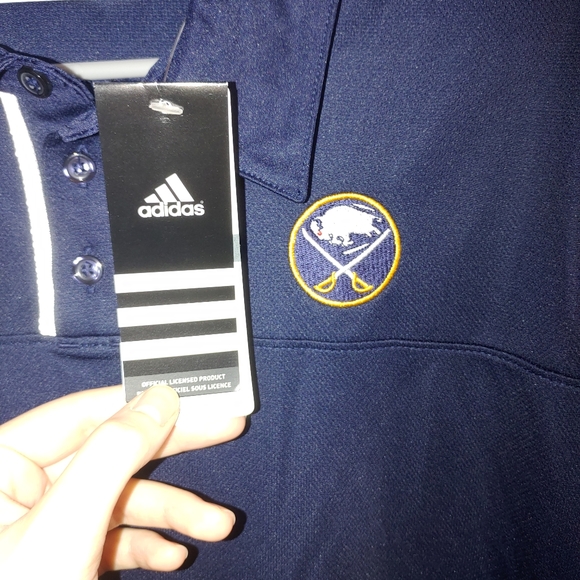 Adidas NHL NWT Buffalo Sabres Button Up Polo - Picture 3 of 7
